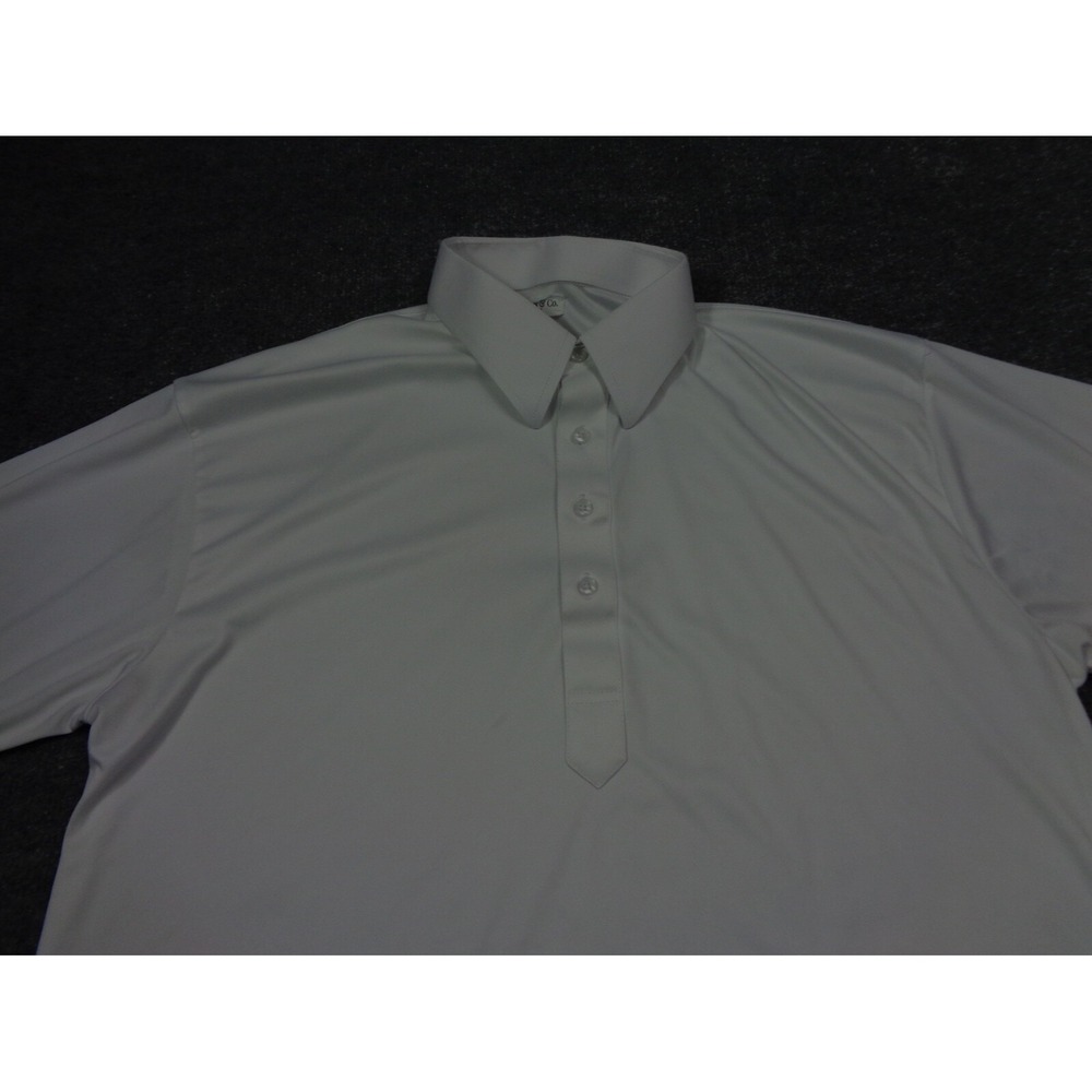 Collars & Co Shirt Men XL White Plaid Polo Dress Collar Performance Golf - Picture 3 of 9